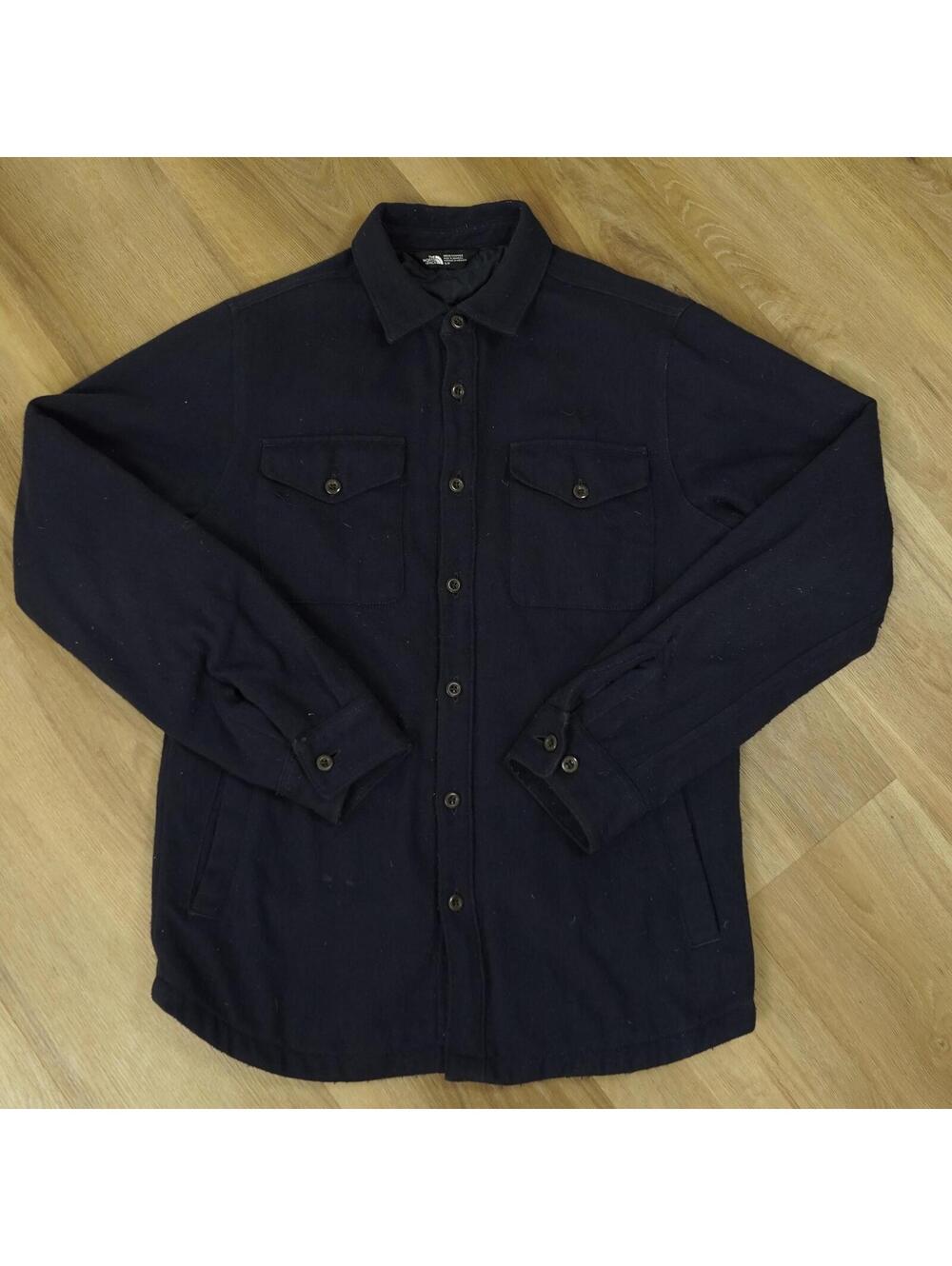 The North Face Men's Navy Button-Up Shirt Jacket Small Shacket - Gorpcore